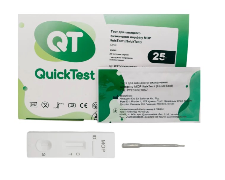 Тест для швидкого визначення морфіну MOP КвікТест (QuickTest)